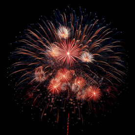 夜幕星空烟花素材