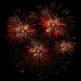 夜幕星空烟花素材