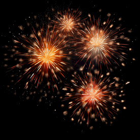 夜幕星空烟花素材