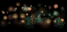 夜幕星空烟花素材