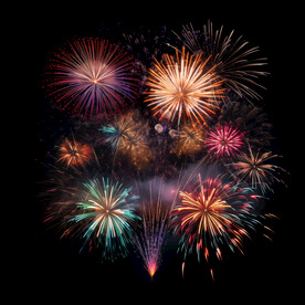 夜幕星空烟花素材