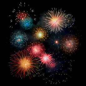 夜幕星空烟花素材