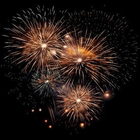 夜幕星空烟花素材