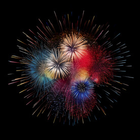 夜幕星空烟花素材