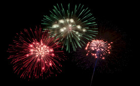 夜幕星空烟花素材