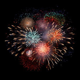 夜幕星空烟花素材