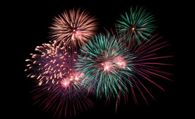 夜幕星空烟花素材