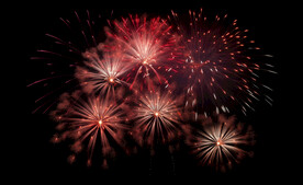 夜幕星空烟花素材