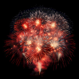 夜幕星空烟花素材