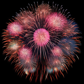 夜幕星空烟花素材