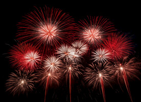 夜幕星空烟花素材