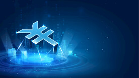 蓝色商务会议主画面图片背景