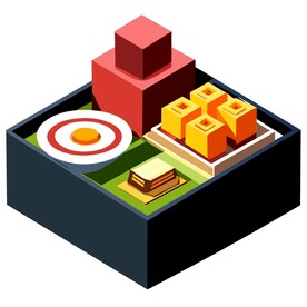 3D食物花卷和鸡蛋