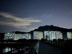 夜晚的惠景新苑小区