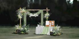 户外小清新绿色婚礼