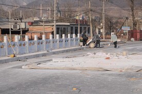 磁家务桥施工现场