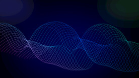 科技感渐变色曲线背景