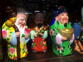 福禄寿三星塑像