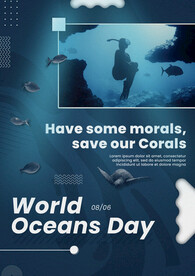 世界海洋日海报