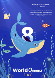 世界海洋日海报