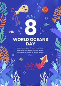 世界海洋日海报