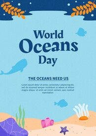 世界海洋日海报