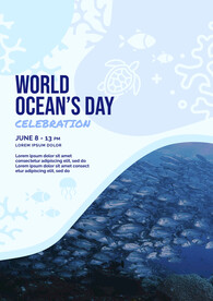 世界海洋日海报