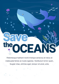世界海洋日海报 