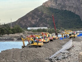 大石河清淤工地