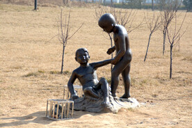 淇县淇河岸边雕塑 