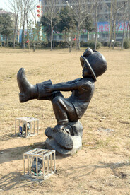 淇县矿工儿子雕塑