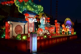 龙亭公园元宵节人物花灯