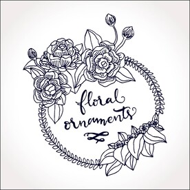 线描植物花边花框