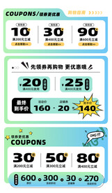 淘宝天猫抖音活动优惠标签