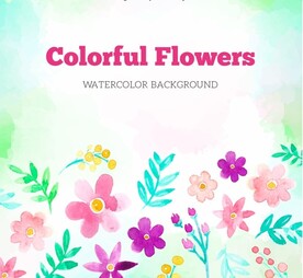 水彩花卉背景