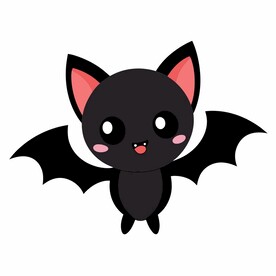 卡通风格的幼小的蝙蝠