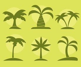棕榈树剪影矢量