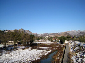 雪中大石河河床