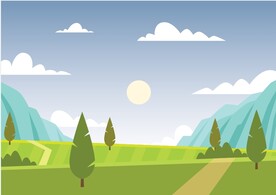 山谷插图的景观