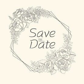 矢量手绘风格的优雅花框