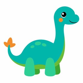 卡通风格的幼小的腕龙