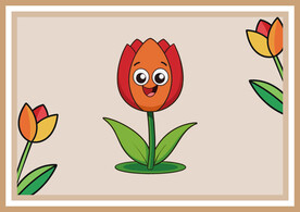 郁金香花朵地垫图案