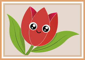 卡通郁金香地垫图案