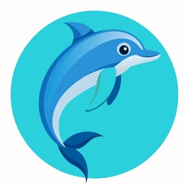 图标风格的海豚