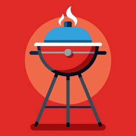 图标风格的烤肉