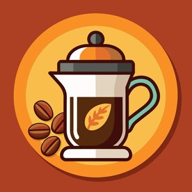 图标风格的咖啡壶
