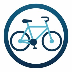 图标风格的自行车