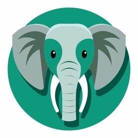 图标风格的大象