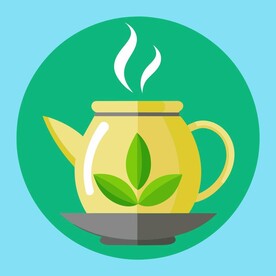 图标风格的茶壶