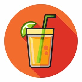 图标风格的猕猴桃汁